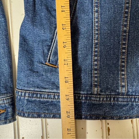 Lauren Jeans Co. Ralph Lauren Jean Jacket Women's Large Blue Trucker Denim - Picture 6 of 14